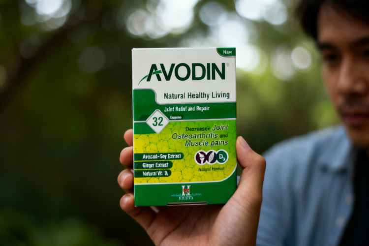 قرص آوودین برای دیسک کمر در دست فرد در طبیعت